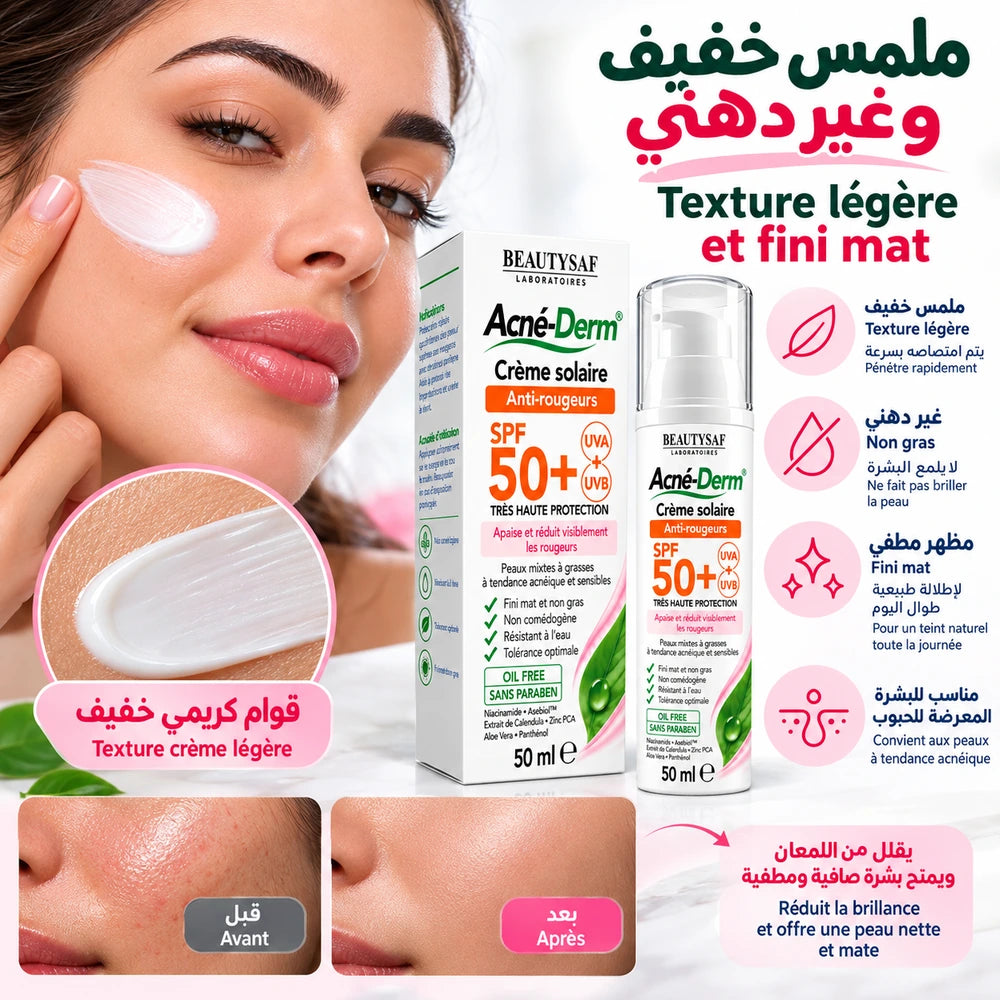 Crème Solaire SPF 50+ Anti-Imperfections – 50 ml