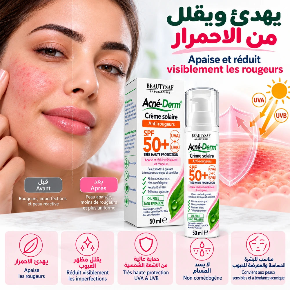 Crème Solaire SPF 50+ Anti-Imperfections – 50 ml