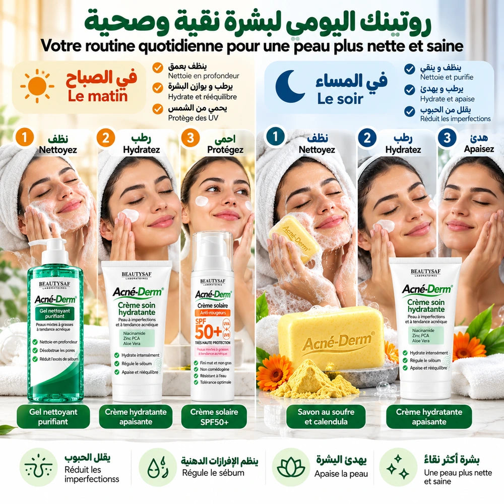 Routine Complète Acné-Derm® – Pack Anti-Imperfections 4 Produits