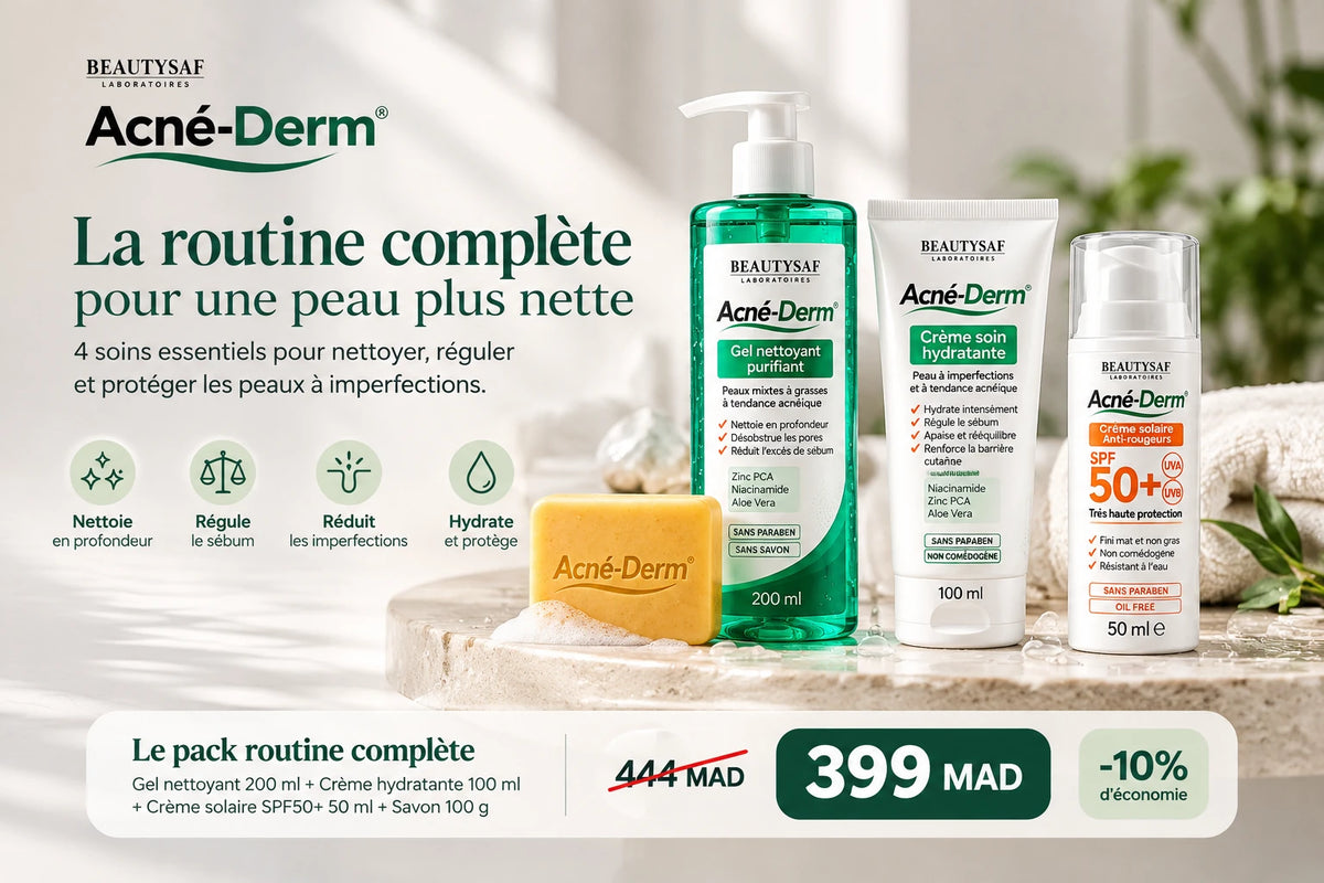 Routine Complète Acné-Derm® – Pack Anti-Imperfections 4 Produits
