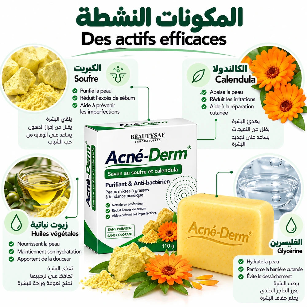 Savon au Soufre – Purifiant & Anti-imperfections – 110 g