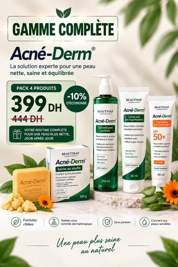 Routine Complète Acné-Derm® – Pack Anti-Imperfections 4 Produits